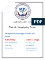 Subject Chemistry Investigatory Project
