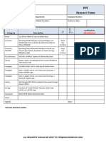 Standard PPE Request Form