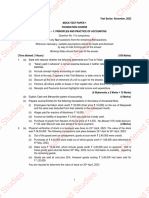 CA Foundation Accounts MTP Question Paper For December 2023