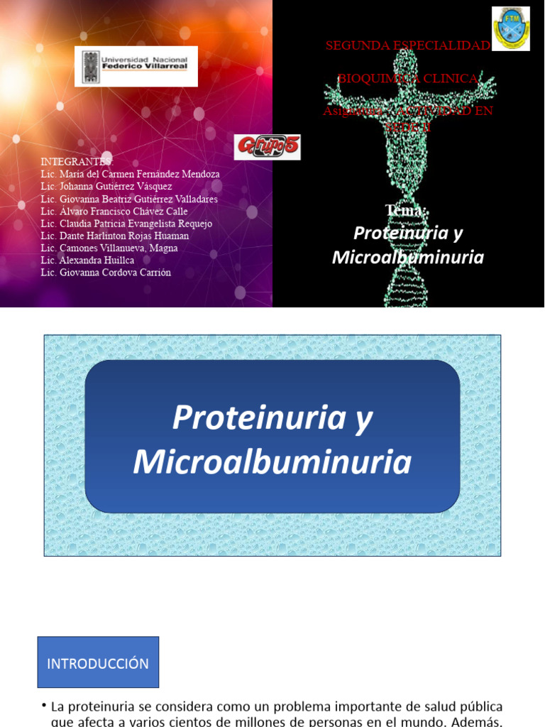 Proteinuria y Microalbuminuria: Conceptos Clave | PDF | Enfermedad ...