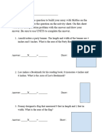 Activity Sheet Multiplication