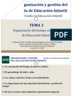 Tema 3. Organización Del Tiempo en El Aula de EI