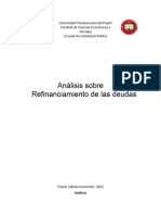 Analisis Sobr Refinanciamiento