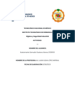 Tecnológico Nacional de México Instituto Tecnológico de Hermosillo Higiene y Seguridad Industrial Actividad