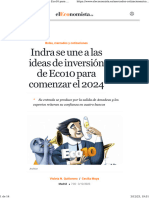 Indra Se Une A Las Ideas de Inversión de Eco10 para Comenzar El 2024