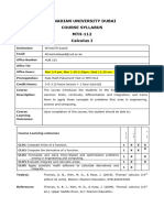 MTH - 112 Calculus 1 Syllabus Fall 2023