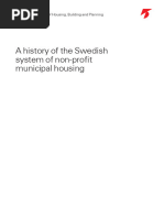 History of The Swedish System of Non-Profit Municipal Housing