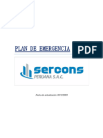 Plan de Emergencia - Sercons Peruana Sac