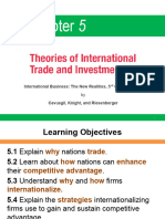 IB Fall 2023 - Lecture 5 - CH 5 - Theories of International Trade N Investment
