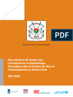 Plan Dactions de Gcas Burkina Faso