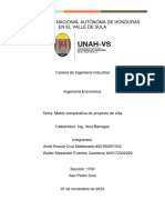 Avance Proyecto de Vida Matriz Comparativa