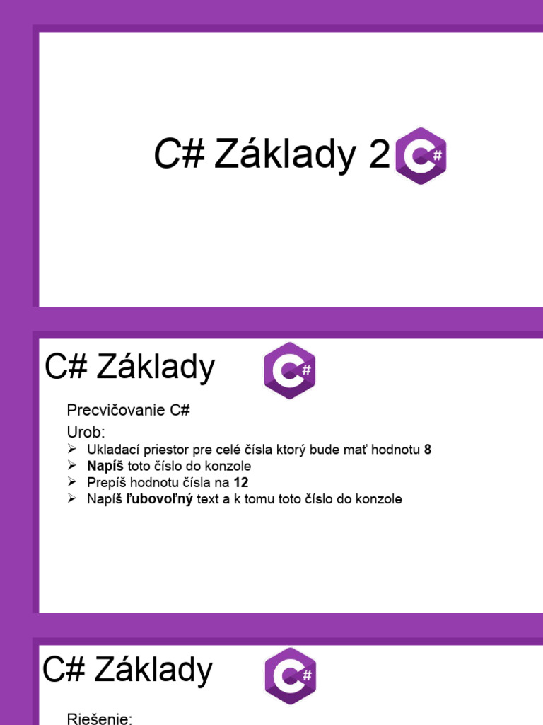 C# Základy 2ljkl | PDF