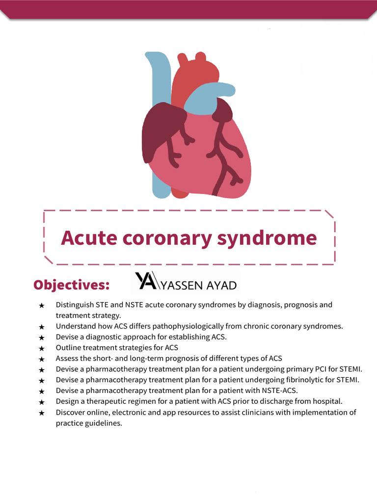 Acute Coronary Syndrome Overview | PDF | Myocardial Infarction ...