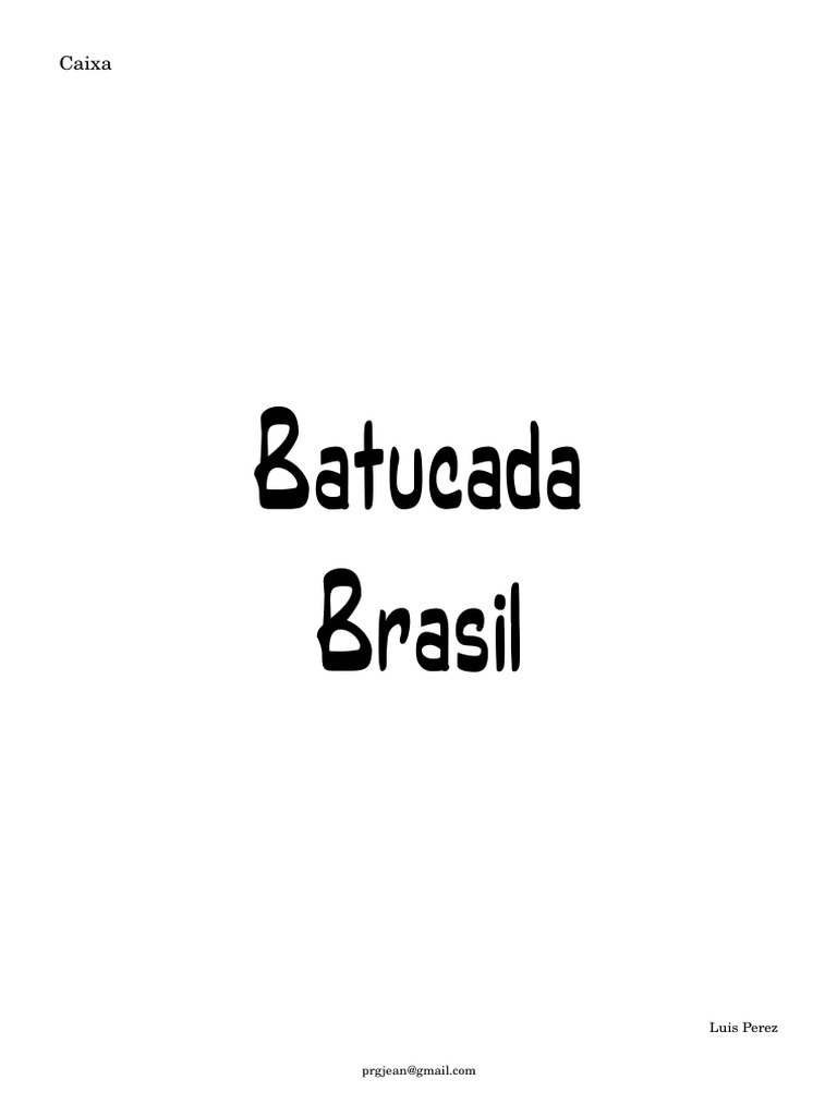 Batucada Brasil Caixa Pdf