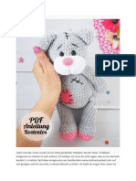 Grauer Pluesch Baer PDF Amigurumi Anleitung Kostenlos