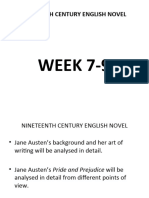 Nineteenth Century English Novel - Week 7-9