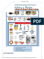 Writing Recipe 2 Worksheet