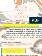 Social Responsibility of Entrepreneursgroup 9