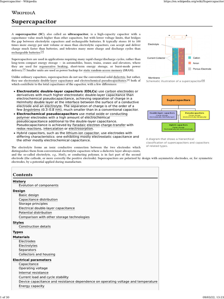 Supercapacitor Wikipedia PDF Capacitor Physical Quantities