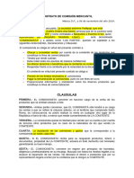 Contrato de Comisión Mercantil