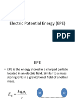 Electric Potential Energy (EPE)