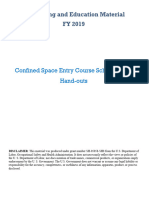 Confined Space Course Schedule Handouts