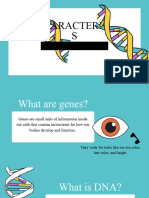 Genetics Science Presentation in Blue Yellow Flat Graphic Style