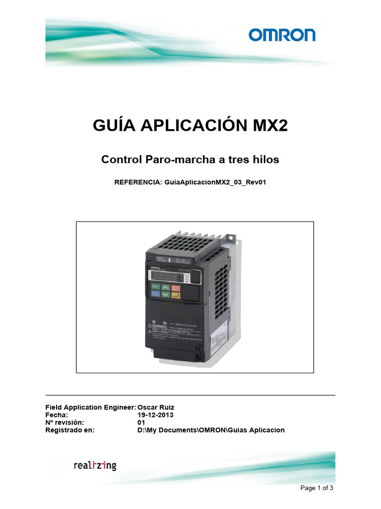 Control de Motor con Variador MX2 | PDF | Ingenieria Eléctrica ...