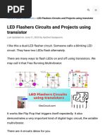 LED Flashers Circuits and Projects Using Transistor