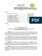 Municipal Ordinance No. 009 Series of 2021 (Creation of Positions)