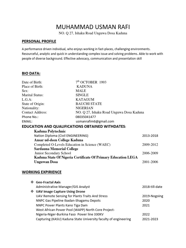 Tunde Usman's Educational Journey | PDF | Nigeria