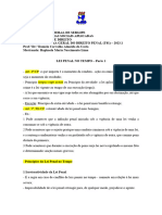 Aula 5 - Lei Penal No Tempo - Parte 1. Profa Raphaela