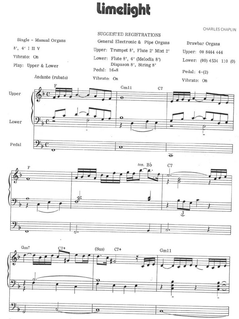 Charles Chaplin Limelight Pdf