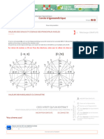 Cercle Trigonométrique - Cours