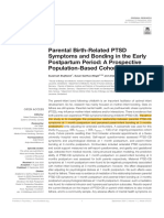 Parental Birth-Related PTSD Symptoms and Bonding in The Early Postpartum Period - A Prospective Population-Based Cohort Study