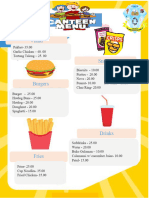 Canteen Menu