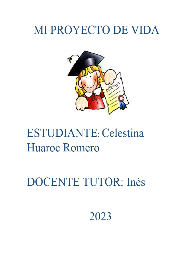 Proyecto de Vida de Celestina Huaroc | PDF | Amor