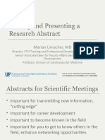 Writing and Presenting A Research Abstract