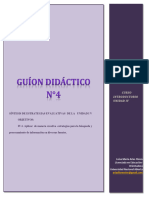 Guion Didactico No. 4. Unidad IV Curso Introductorio 2022