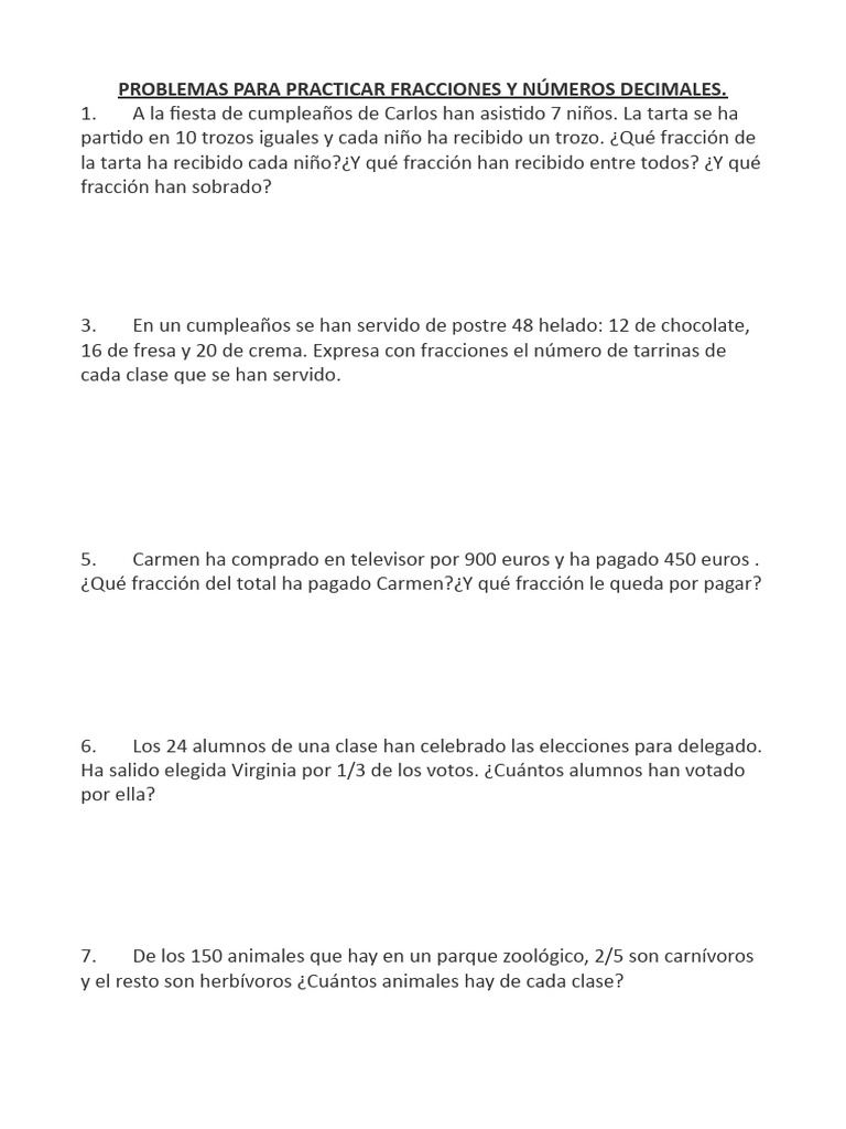 problemas matematicos para niños de 3 grado de primaria