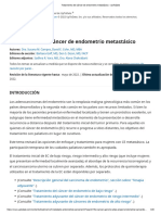 Tratamiento Del Cáncer de Endometrio Metastásico - UpToDate