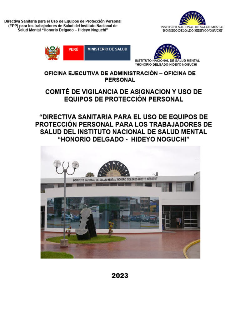 Programa de Epp en El Personal de Salud PDF Lavado de manos