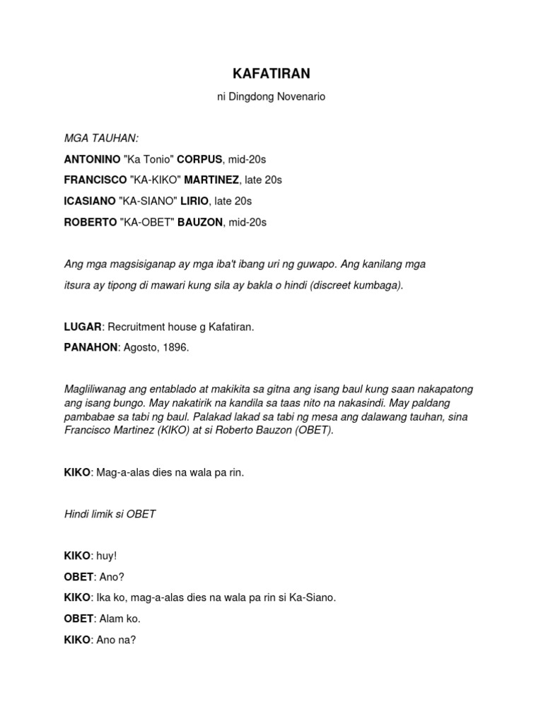 Kafatiran full script pdf