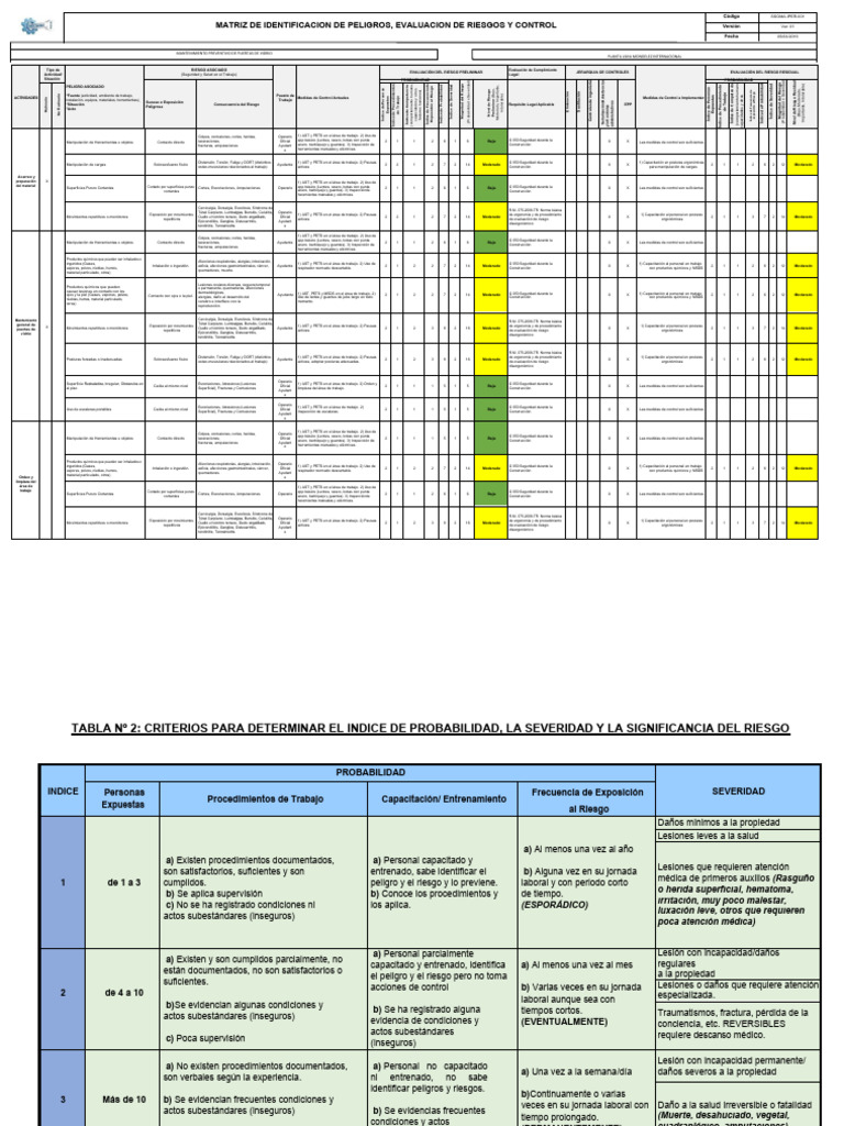 Matriz de Riesgos y Controles Laborales | PDF | Riesgo | Medicina