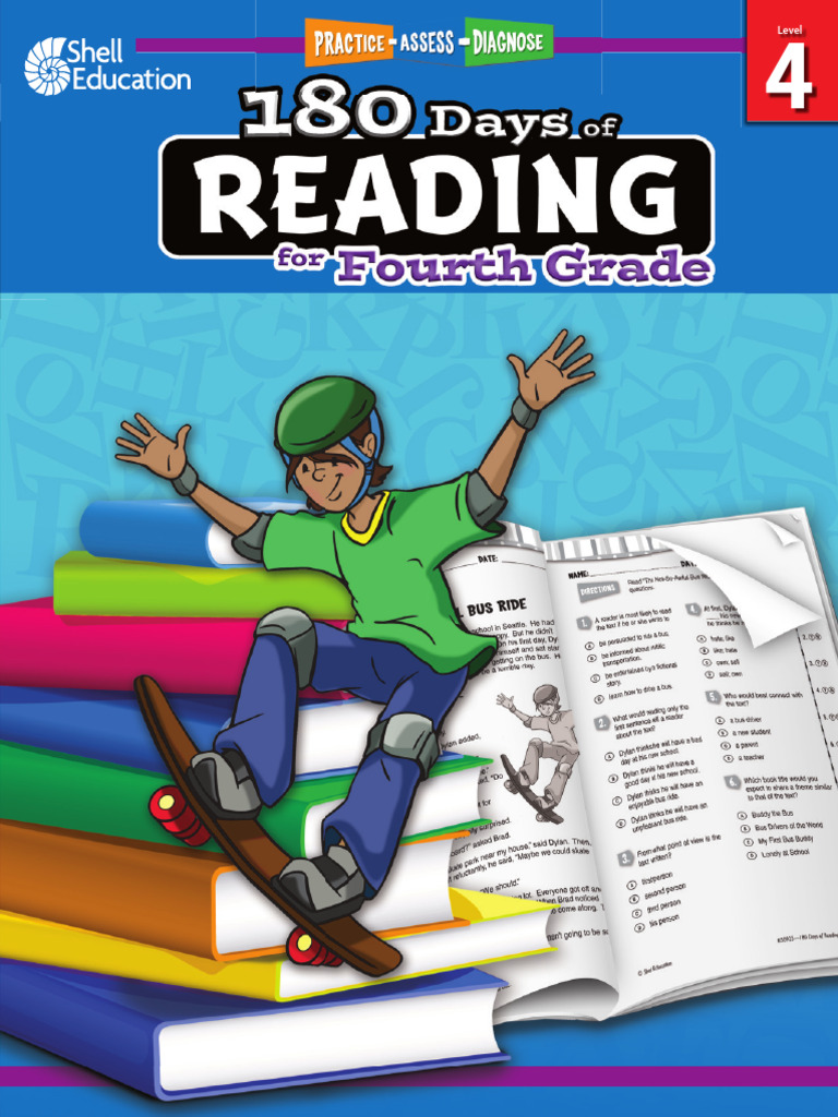 Shell-180 Days of Reading For Grade4 | PDF | Reading Comprehension |  Educational Assessment, image size:768x1024