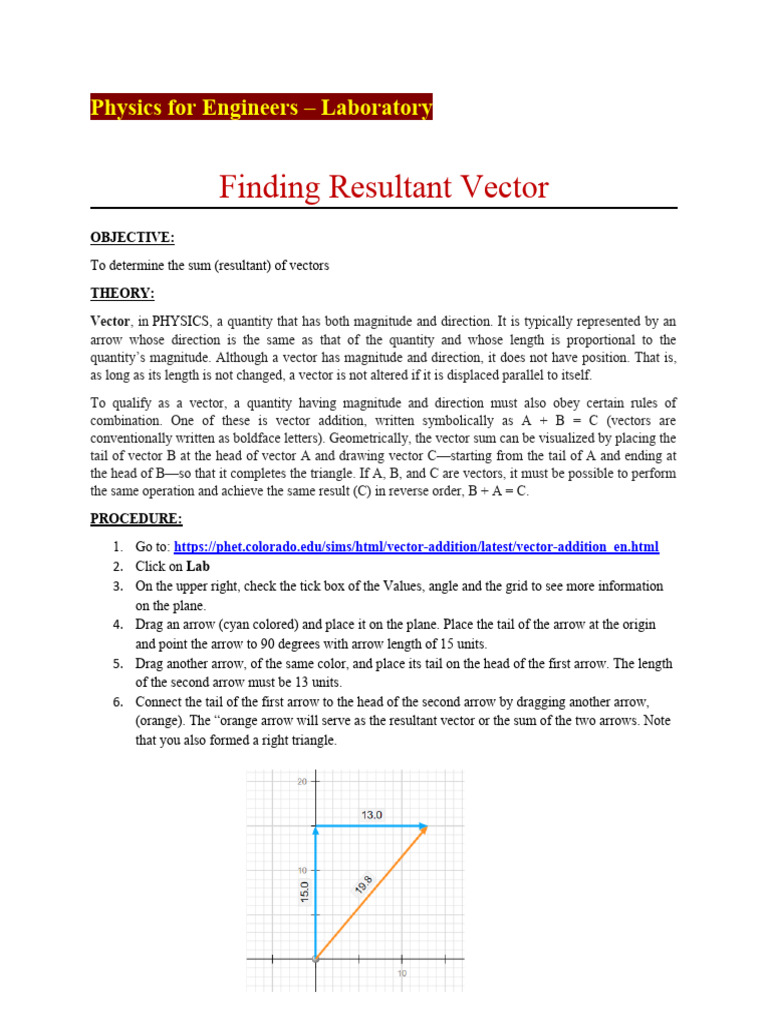 Finding Resultant Vectors in Physics | PDF | Euclidean Vector | Mathematics