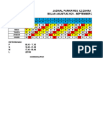 Jadwal Agustus - September 2023