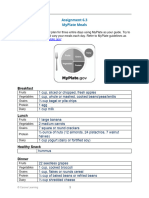 MyPlate Meal Assignment