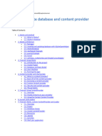 SQLite Database and Content Provider