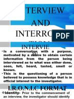 Iinterview Interrogation and Intelligence